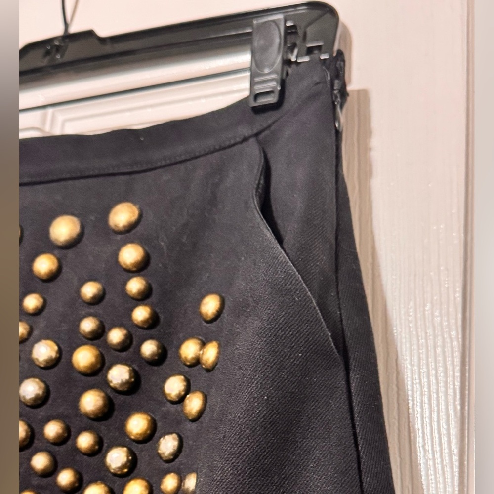 Cynthia Rowley Black Pencil Skirt with Gold Accents Brand NEW WITH TAGS - Picture 5 of 9
